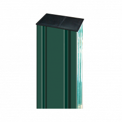 Столб заборный с заглушкой ПВХ Grand Line универсальный PE RAL6005 90x55x5000 мм