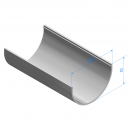Желоб Docke STANDARD D120 Белый RAL9003 2000 мм