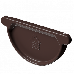 Заглушка желоба Docke STAL PREMIUM D125 RAL8019 Шоколад