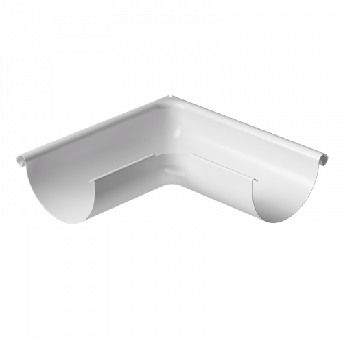 Угол желоба внешний 90° Docke STAL PREMIUM D125 RAL9010 Пломбир