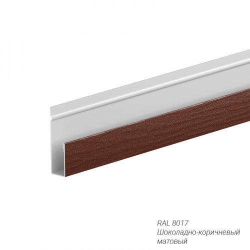 J-профиль AquaSystem 0,5 мм покрытие GreenCoat Pural Matt BT заказной цвет 2000 мм