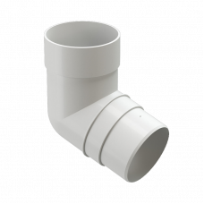 Колено трубы 72° Docke PREMIUM D85 Пломбир RAL9003
