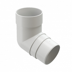 Колено трубы 72° Docke PREMIUM D85 Пломбир RAL9003
