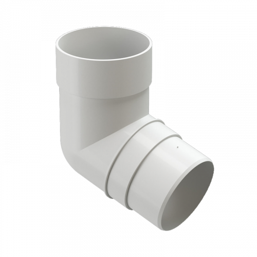 Колено трубы 72° Docke PREMIUM D85 Пломбир RAL9003