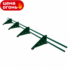 Снегозадержатель трубчатый Русь Эконом D25M RAL6005 сечение круглое 25 мм 3000 мм