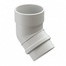 Колено трубы 45° Docke LUX D100 Пломбир RAL9003