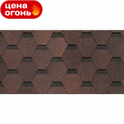 Гибкая черепица Docke PIE EUROPA Карат Коричневый 3 м²