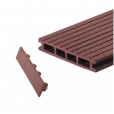 Заглушка торцевая GRINDERDECO пластик гладкая Орех, 150x25x3 мм 10 шт.