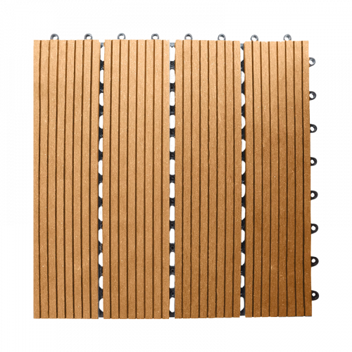 Садовый паркет пустотелый VanDek Original Velvet ДПК вельвет Тик, 300x300x22 мм 11 шт.