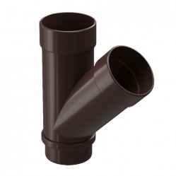 Тройник трубы 45° Docke LUX D100 Шоколад RAL8019