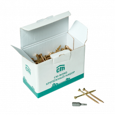 Саморезы CM Bord TORX 10 сталь оцинков., с битой 3,5*45 желтый 200 шт.