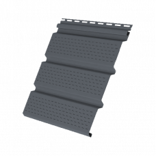 Софит с перфорацией Grand Line Premium Acryl 305 мм Графит 3000 мм