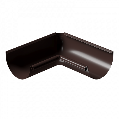 Угол желоба внутренний 90° Docke STAL PREMIUM D125 RAL8019 Шоколад