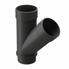 Тройник трубы 45° Docke LUX D100 Графит RAL7024