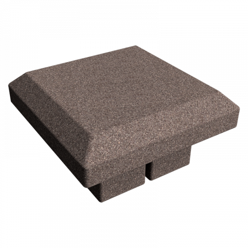 Крышка столба GRINDERDECO ДПК гладкая Асфальт/Венге/Карамель/Орех, 160x160x80 мм