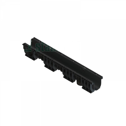 Канал (лоток) водоотводный ЛВ-10.16.15 PolyMax Basic пластиковый 8000-М 1000x160 мм H=155 мм Standartpark