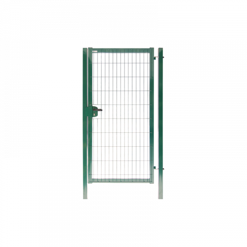 Калитка с замком с наполнением из сварной сетки Grand Line 3D Medium PE RAL6005 ячейка 55x200 1000x1030 мм