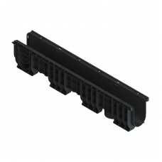 Канал (лоток) водоотводный ЛВ-10.16.20 PolyMax Basic пластиковый 8040-М 1000x160 мм H=200 мм Standartpark