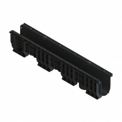 Канал (лоток) водоотводный ЛВ-10.16.20 PolyMax Basic пластиковый 8040-М 1000x160 мм H=200 мм Standartpark