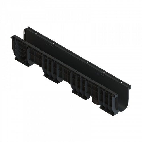 Канал (лоток) водоотводный ЛВ-10.16.20 PolyMax Basic пластиковый 8040-М 1000x160 мм H=200 мм Standartpark
