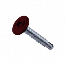 Саморезы ПШС по металлу оцинков. 4,2*19 PE RAL3005 200 шт.