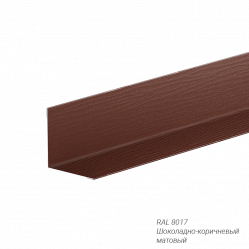 Внутренний угол 50x50 мм AquaSystem 0,5 мм покрытие GreenCoat Pural Matt BT заказной цвет 2000 мм