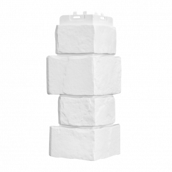 Внешний угол для фасадной панели Grand Line Крупный камень Classic Молочный