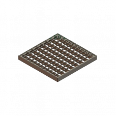 Решетка водоприемная ячеистая Basic стальная оцинкованная 3320 280x280 мм Standartpark