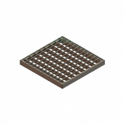 Решетка водоприемная ячеистая Basic стальная оцинкованная 3320 280x280 мм Standartpark