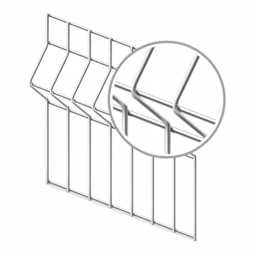 Панель ограждения Каскад 3D Стандарт Zn ячейка 60x200 2500x2000 мм