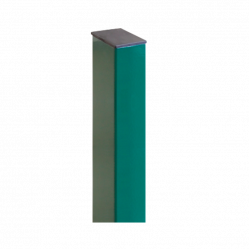 Столб заборный с заглушкой ПВХ Grand Line 3D Light PE RAL6005 60x40x3000 мм