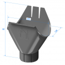 Воронка Docke STAL PREMIUM D125 RAL8019 Шоколад Воронка Docke STAL PREMIUM D125 RAL8019 Шоколад