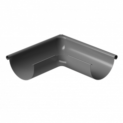 Угол желоба внешний 90° Docke STAL PREMIUM D125 RAL7024 Графит