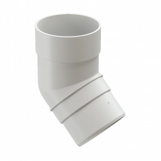 Колено трубы 45° Docke PREMIUM D85 Пломбир RAL9003
