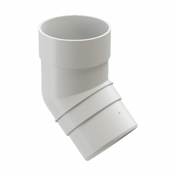 Колено трубы 45° Docke PREMIUM D85 Пломбир RAL9003