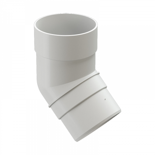 Колено трубы 45° Docke PREMIUM D85 Пломбир RAL9003