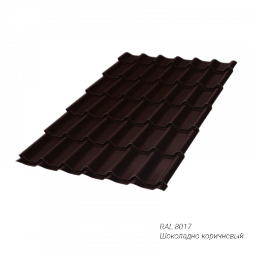 Металлочерепица Grand Line Classic 0,5 мм покрытие Rooftop Matte (Стальной Бархат) заказной цвет