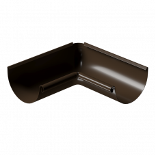 Угол желоба внутренний 90° Docke STAL PREMIUM D125 RAL8017 Каштан