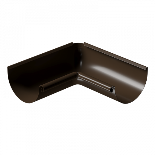 Угол желоба внутренний 90° Docke STAL PREMIUM D125 RAL8017 Каштан