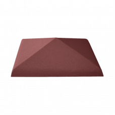 Крышка столба четырехскатная фактура гладкая КС-48.38 4Бастион 480x380x130 мм Красный