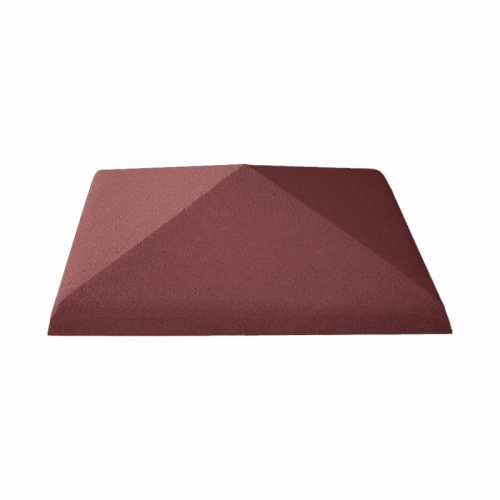 Крышка столба четырехскатная фактура гладкая КС-48.38 4Бастион 480x380x130 мм Красный
