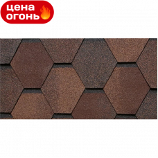 Гибкая черепица Kerabit Лапландия Гекса K Мокка SBS-битум 3 м²