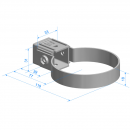 Хомут трубы универсальный Docke STANDARD D80 Белый RAL9003