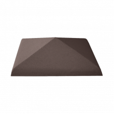 Крышка столба четырехскатная фактура гладкая КС-48.38 4Бастион 480x380x130 мм Коричневый