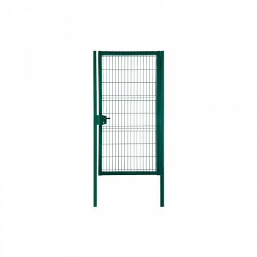 Калитка с замком с наполнением из сварной сетки Grand Line 3D Profi PE RAL6005 ячейка 55x200 1000x1730 мм
