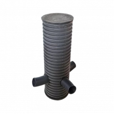 Колодец дренажный смотровой Ø315 /271 мм отводы Ø160 1,5 м FD-Plast Черный