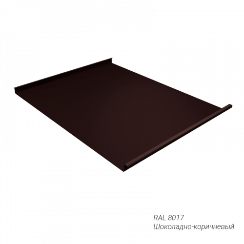 Двойной стоячий фальц Grand Line 0,5 мм покрытие Atlas® RAL8017