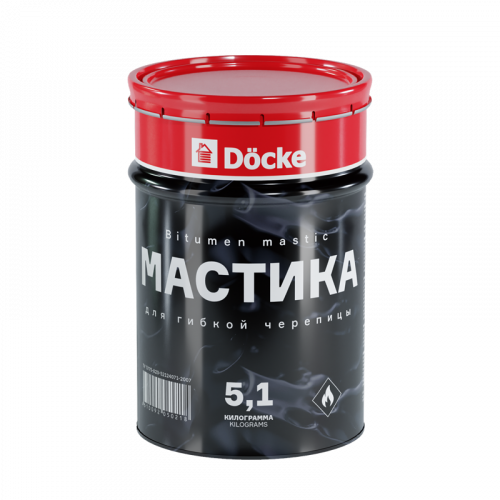 Мастика кровельная Docke PIE 5 л. 5,1 кг.