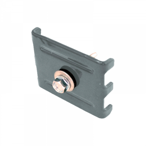 Крепление панели к столбу скоба + саморез Grand Line 3D Light PE RAL7040