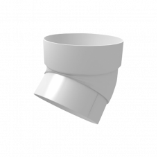 Колено трубы 45° Grand Line ПВХ Система D87 Белый RAL9003
